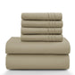 Lux Décor 6Pc Solid Sheet Set – Brushed Microfiber