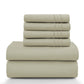 Lux Décor 6Pc Solid Sheet Set – Brushed Microfiber
