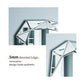 Stylish Irregular Silver Glass Wall Mirror with Beveled Diamond Edge