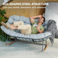 Oversized Papasan Rocking Chair for 2 with E-Coated Steel Frame and Thick Cushion