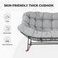 Oversized Papasan Rocking Chair for 2 with E-Coated Steel Frame and Thick Cushion