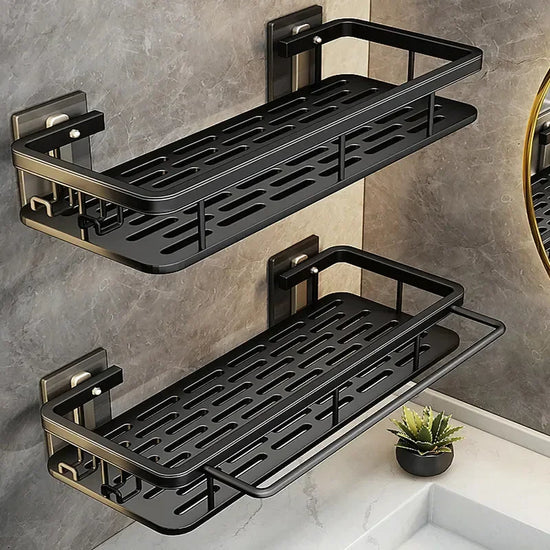 Rustproof Aluminum Bathroom Shelf – No-Drill