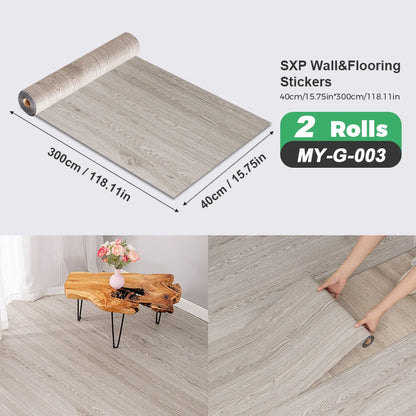 2 Rolls Self-Adhesive Wall and Floor Sticker Peel and Stick