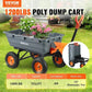 1200-Pound Capacity 7 Cubic Feet Garden Tipping Cart with Dual-Function Handle and 13-Inch Multi-Terrain Wheels