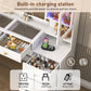 Makeup Vanity with Charging Station, Sliding Drawers