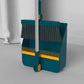 Foldable Broom and Dustpan Set, Compact Wall Mountable with Extra Stiff Bristles for Easy Storage & Cleaning