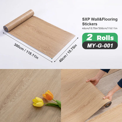 2 Rolls Self-Adhesive Wall and Floor Sticker Peel and Stick