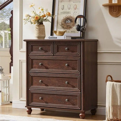 35.5" Tall Small Dressers for Bedroom with Roman Column