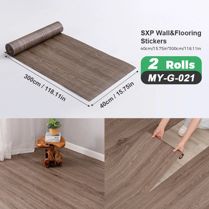 2 Rolls Self-Adhesive Wall and Floor Sticker Peel and Stick