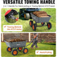 1200-Pound Capacity 7 Cubic Feet Garden Tipping Cart with Dual-Function Handle and 13-Inch Multi-Terrain Wheels