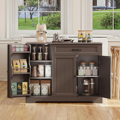 Kitchen Coffee Bar Cabinet with Storage