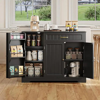 Kitchen Coffee Bar Cabinet with Storage