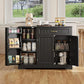 Kitchen Coffee Bar Cabinet with Storage