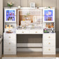 Makeup Vanity with Charging Station, Sliding Drawers