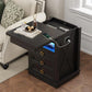 Bedside Table with Charging Station and Human Body Senor