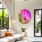 26‘’ Round Mirror Tinted Modern Art Rainbow Wall