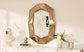 Stylish Irregular Silver Glass Wall Mirror with Beveled Diamond Edge