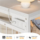 49.2" W White Dresser for Bedroom with Hanging Rack