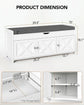 Shoe Storage Bench with Cushioned Seat & Lift Top