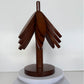 Natural Foldable Black Walnut Wooden Trivet Set
