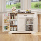 Kitchen Coffee Bar Cabinet with Storage