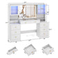 Makeup Vanity with Charging Station, Sliding Drawers