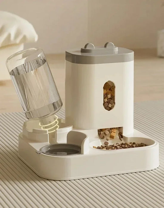 Automatic Feeder Bowl With Water Fountain