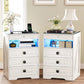 Bedside Table with Charging Station and Human Body Senor