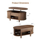 43.3" Oval Lift Top Coffee Table with Hidden Compartment