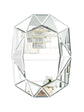 Stylish Irregular Silver Glass Wall Mirror with Beveled Diamond Edge