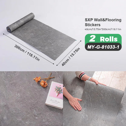 2 Rolls Self-Adhesive Wall and Floor Sticker Peel and Stick