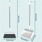 Foldable Broom and Dustpan Set, Compact Wall Mountable with Extra Stiff Bristles for Easy Storage & Cleaning