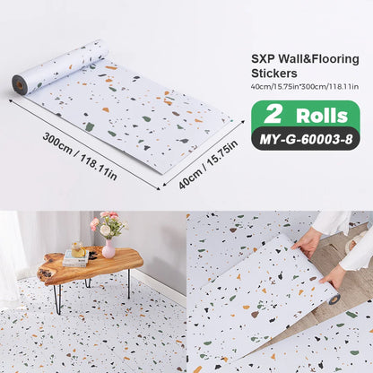 2 Rolls Self-Adhesive Wall and Floor Sticker Peel and Stick