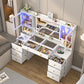 Makeup Vanity with Charging Station, Sliding Drawers