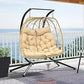 2 Person Hanging Egg Swing Chair with Stand