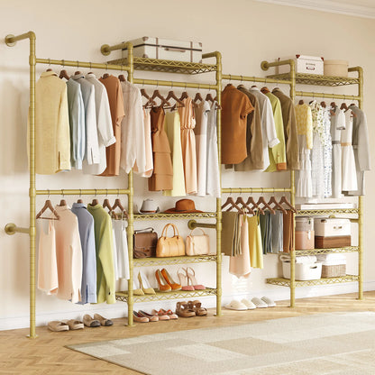 Wall Mounted Industrial Pipe Clothes Rack