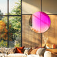 26‘’ Round Mirror Tinted Modern Art Rainbow Wall