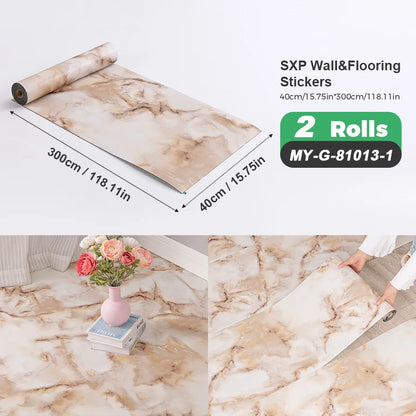 2 Rolls Self-Adhesive Wall and Floor Sticker Peel and Stick