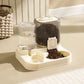 Automatic Feeder and Water Fountain with Spill Proof Design