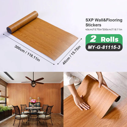 2 Rolls Self-Adhesive Wall and Floor Sticker Peel and Stick
