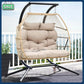 2 Person Hanging Egg Swing Chair with Stand