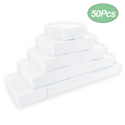 50/100Pcs Melamine Magic Sponge Erasers – Cleaning Sponges for Kitchen & Bathroom, 10x6x2cm