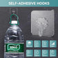 28 Pack Clear Adhesive Wall Hooks