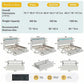 Bed Frame with 2 Storage Drawers/2-Tier Shelves, LED Lights & Charging Station
