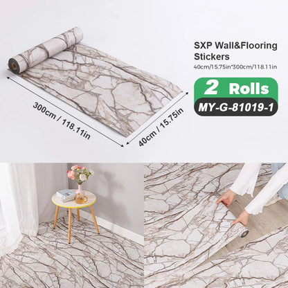 2 Rolls Self-Adhesive Wall and Floor Sticker Peel and Stick