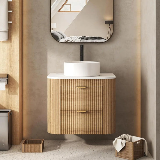 24" Floating Bathroom Vanity Ceramic Sink Combo