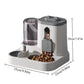 Automatic Feeder and Water Fountain with Spill Proof Design