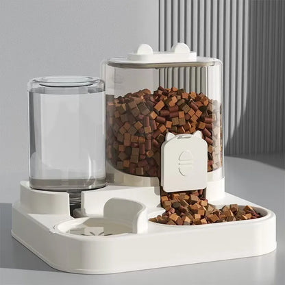Automatic Feeder Bowl With Water Fountain