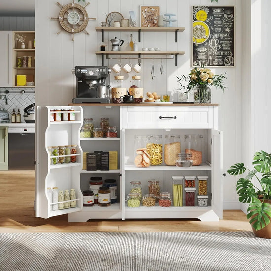 Kitchen Coffee Bar Cabinet with Storage