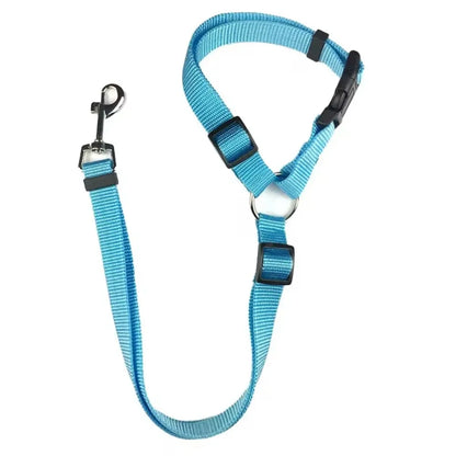 Two-in-one Pet Car Seat Belt with Nylon Lead